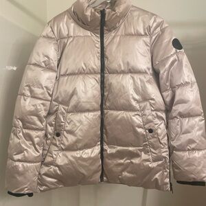 Women's Metallic DKNY Puffer Jacket